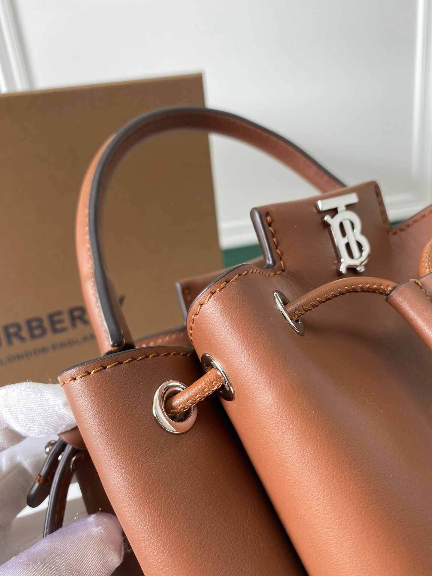 BURBERRY Monogram Motif leather Bucket Bag