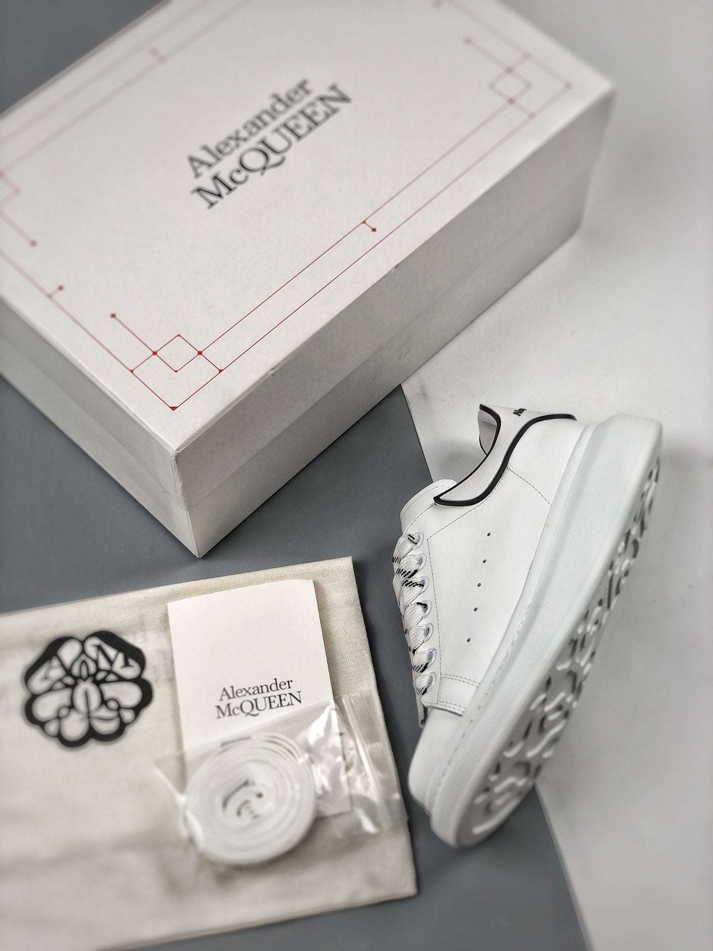 Alexander McQueen Oversized White Black Colorful - Super Premium