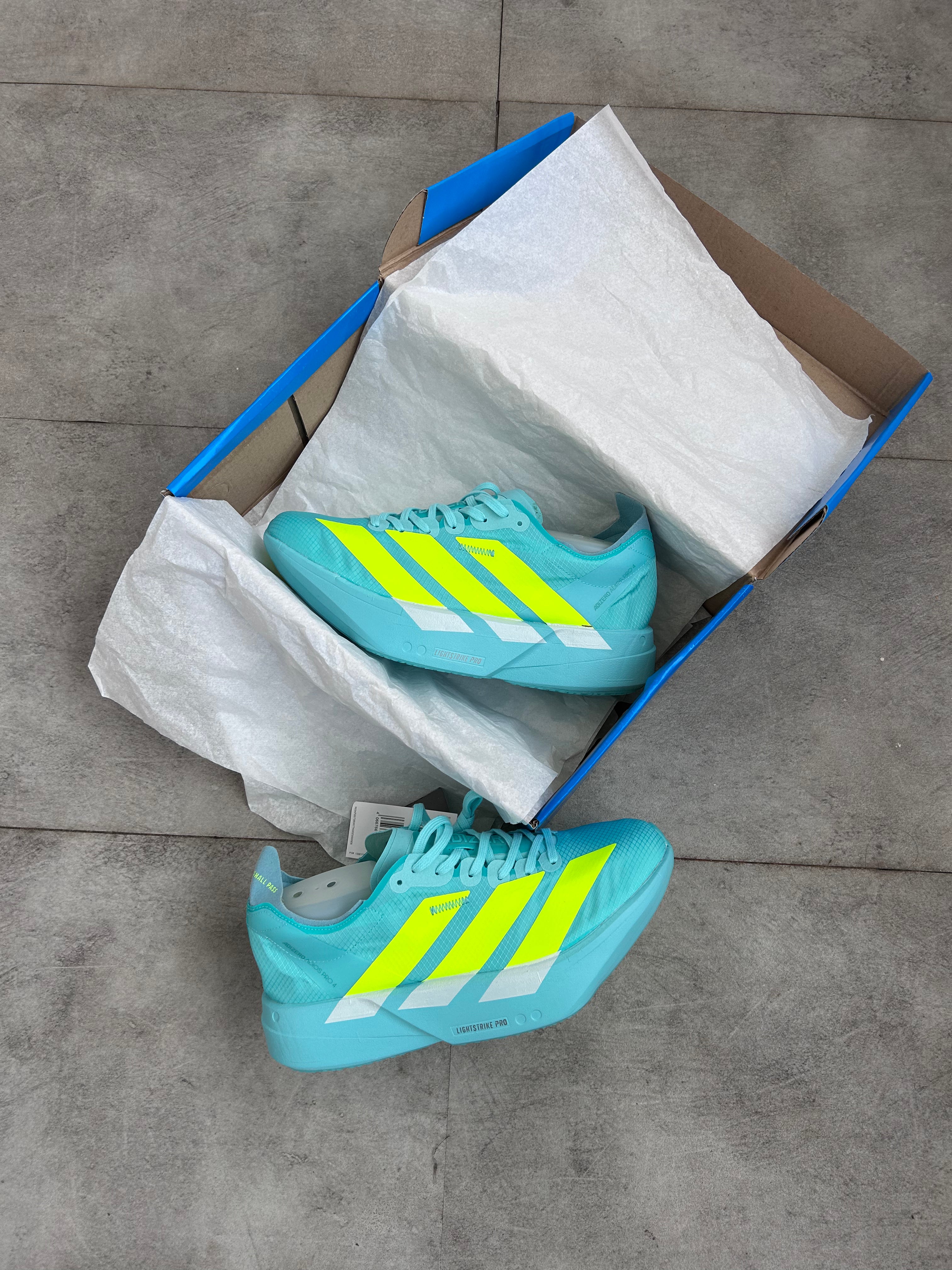 Adidas Adizero Adios Pro 4 Azul Turquesa- Importado