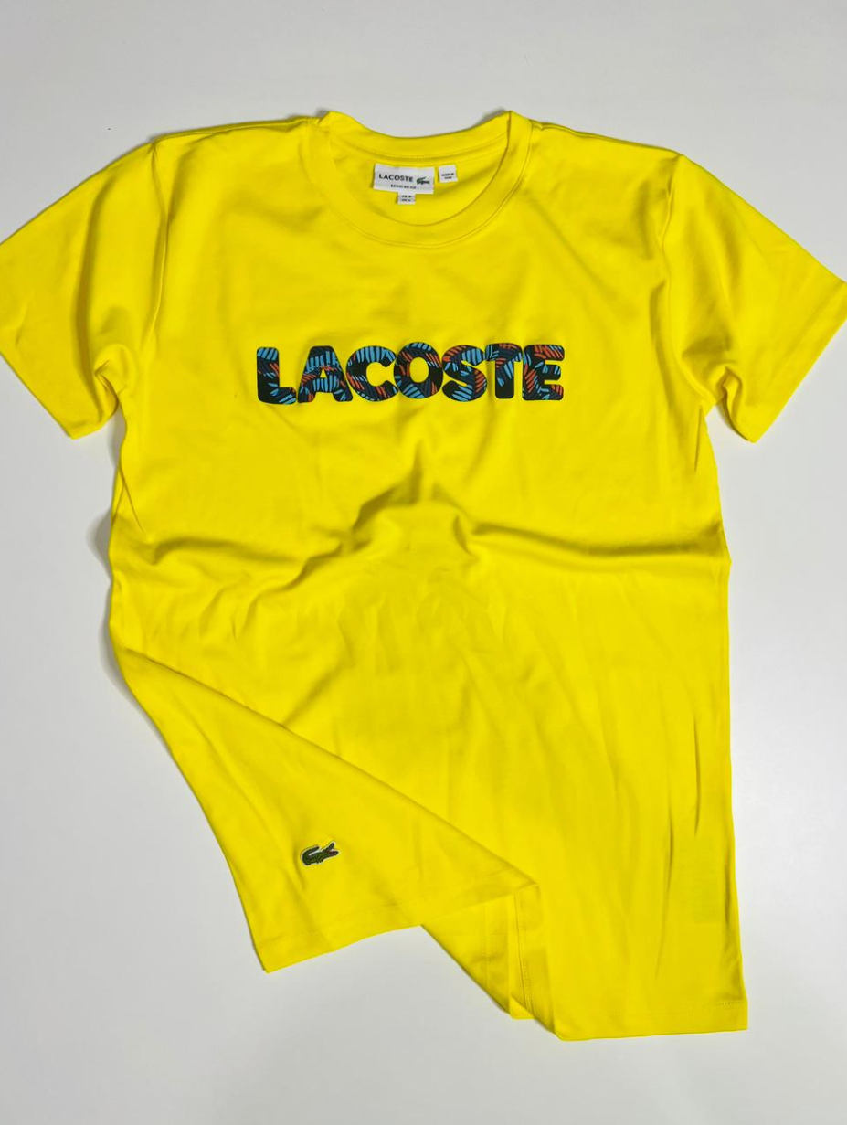 Camiseta Lacoste Regular Fit Pima - Sale Amarela