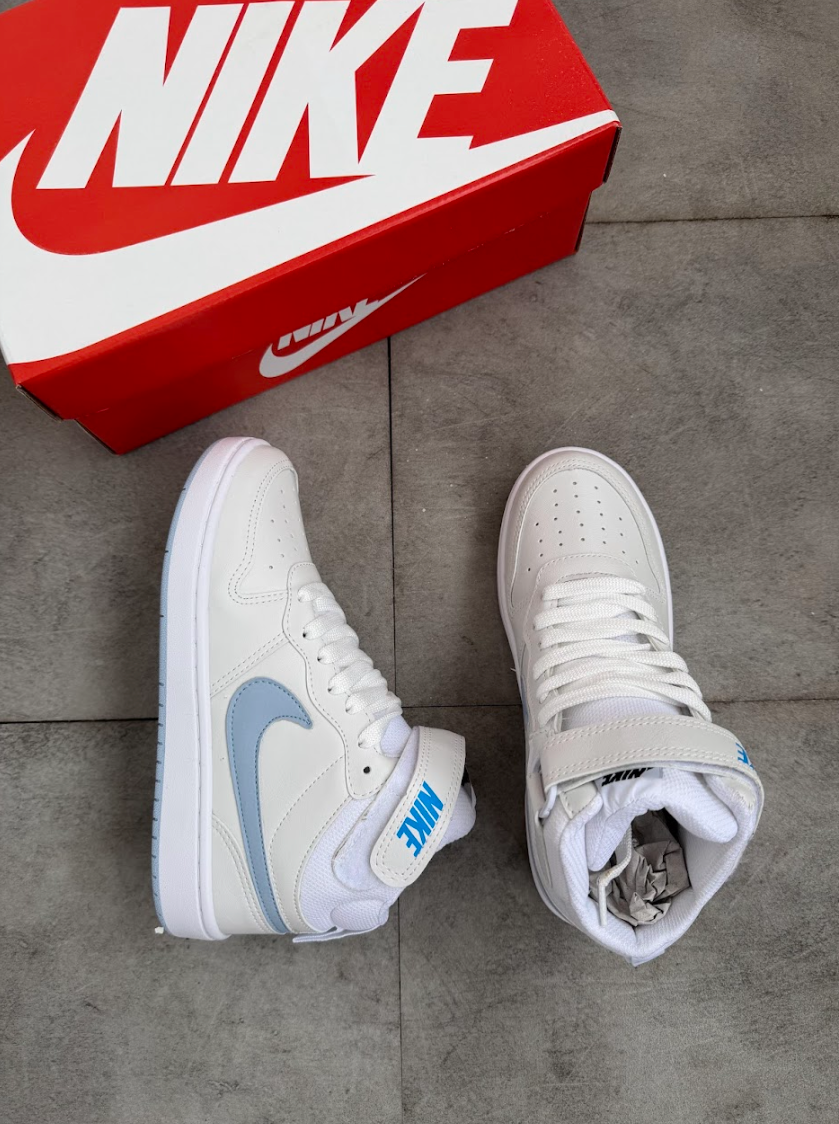 Nike Court Borough Mid - Branco com Azul