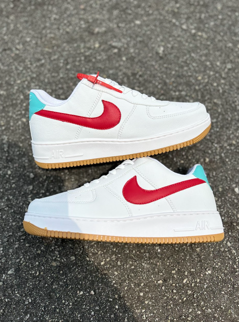 Nike Air Force 1 - Branco com Vermelho