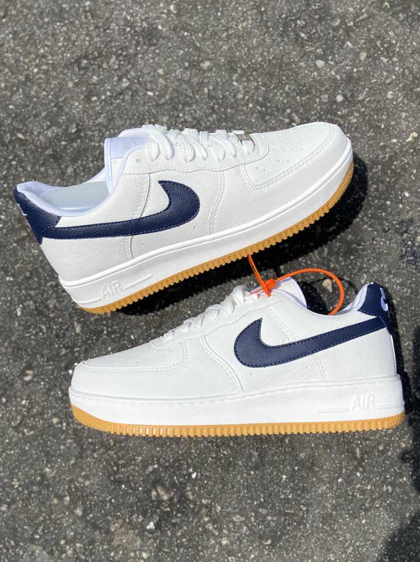 Nike Air Force 1 - Branco com Azul