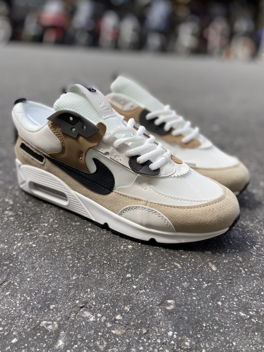 Nike Air Max 90 - Marrom, Bege e Branco