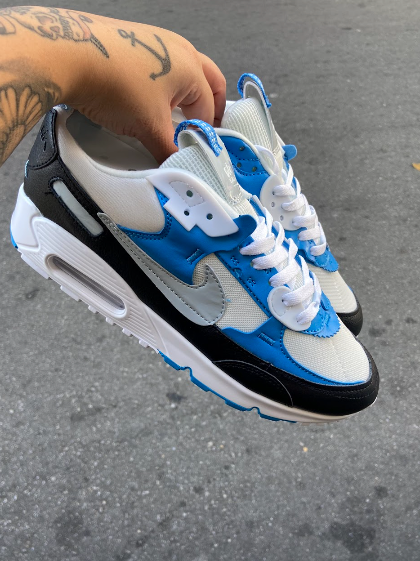 Nike Air Max 90 - Branco Azul e Preto