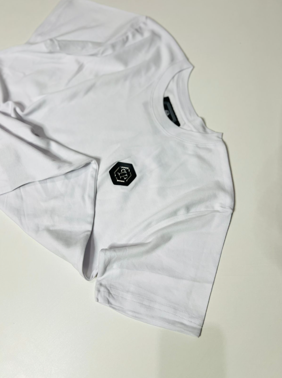 Camiseta Philipp Plein Regular Fit Pima - Branca