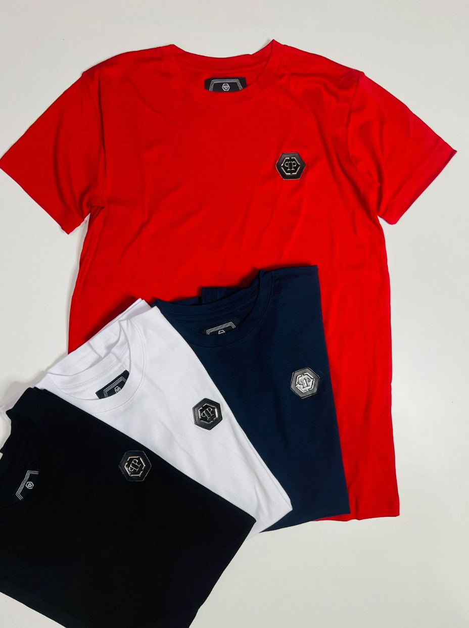 Camiseta Philipp Plein Regular Fit Pima - Vermelha