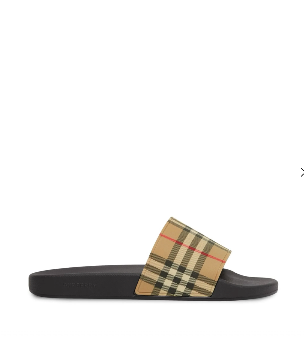 Burberry - Slide com estampa xadrez vintage