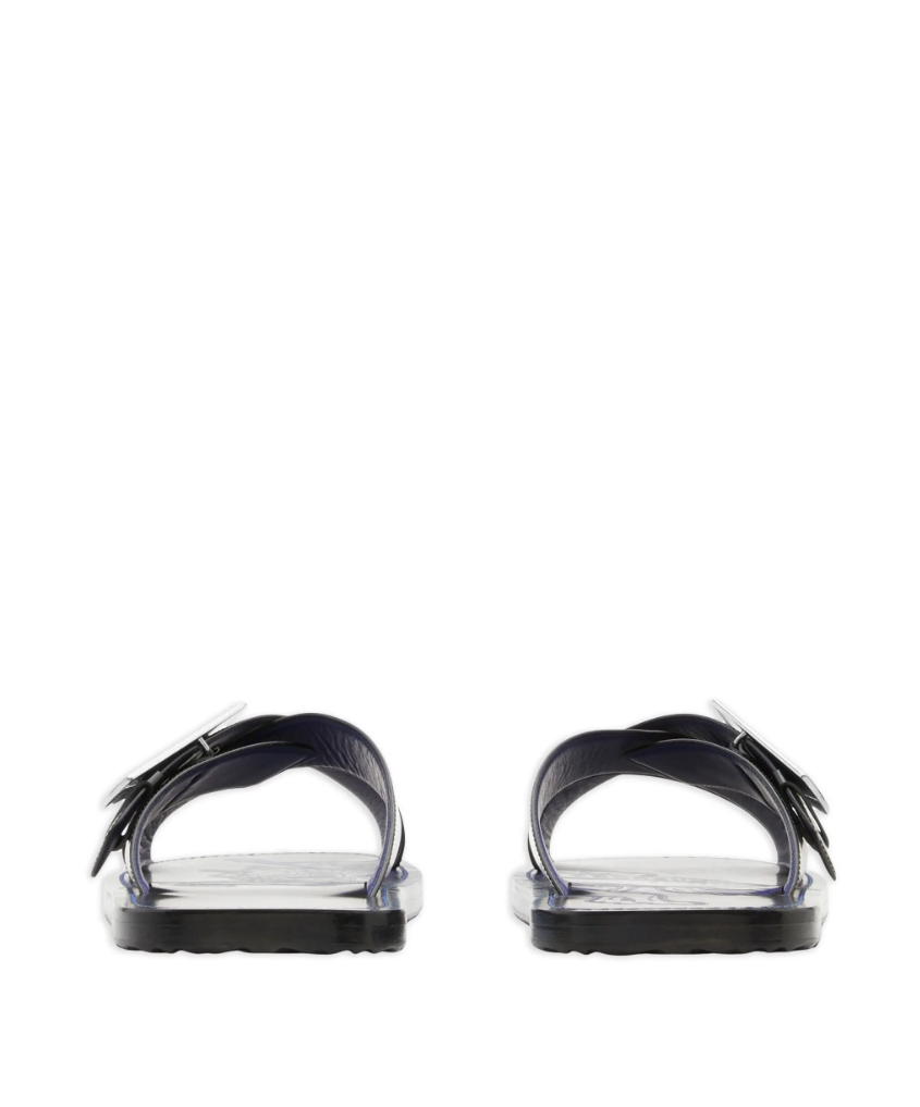 Burberry - Slide Strip Shield de couro