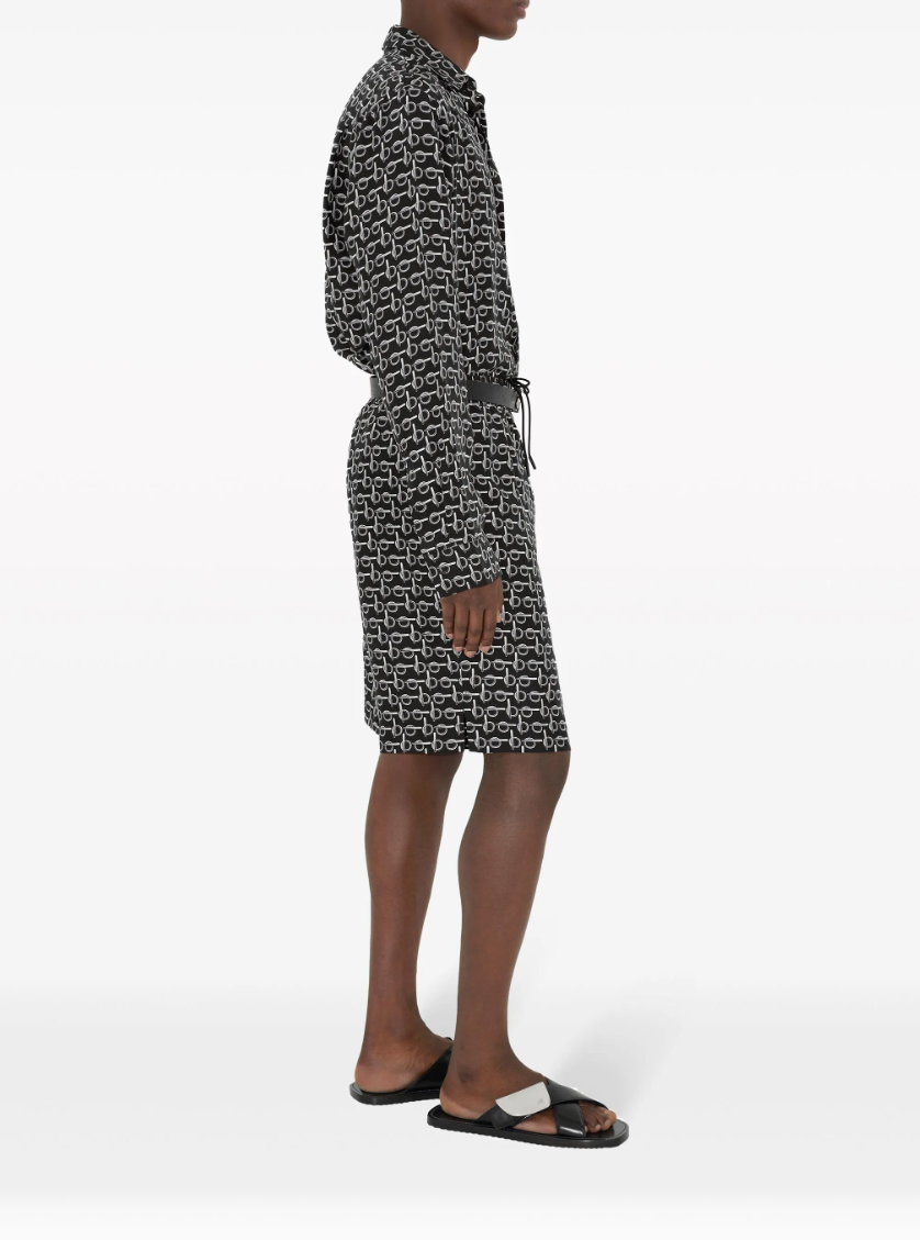 Burberry - Slide Strip Shield de couro