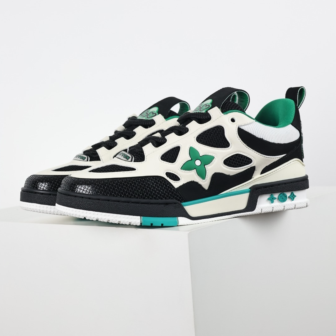 Louis Vuitton Skate - Preto, Branco e Verde