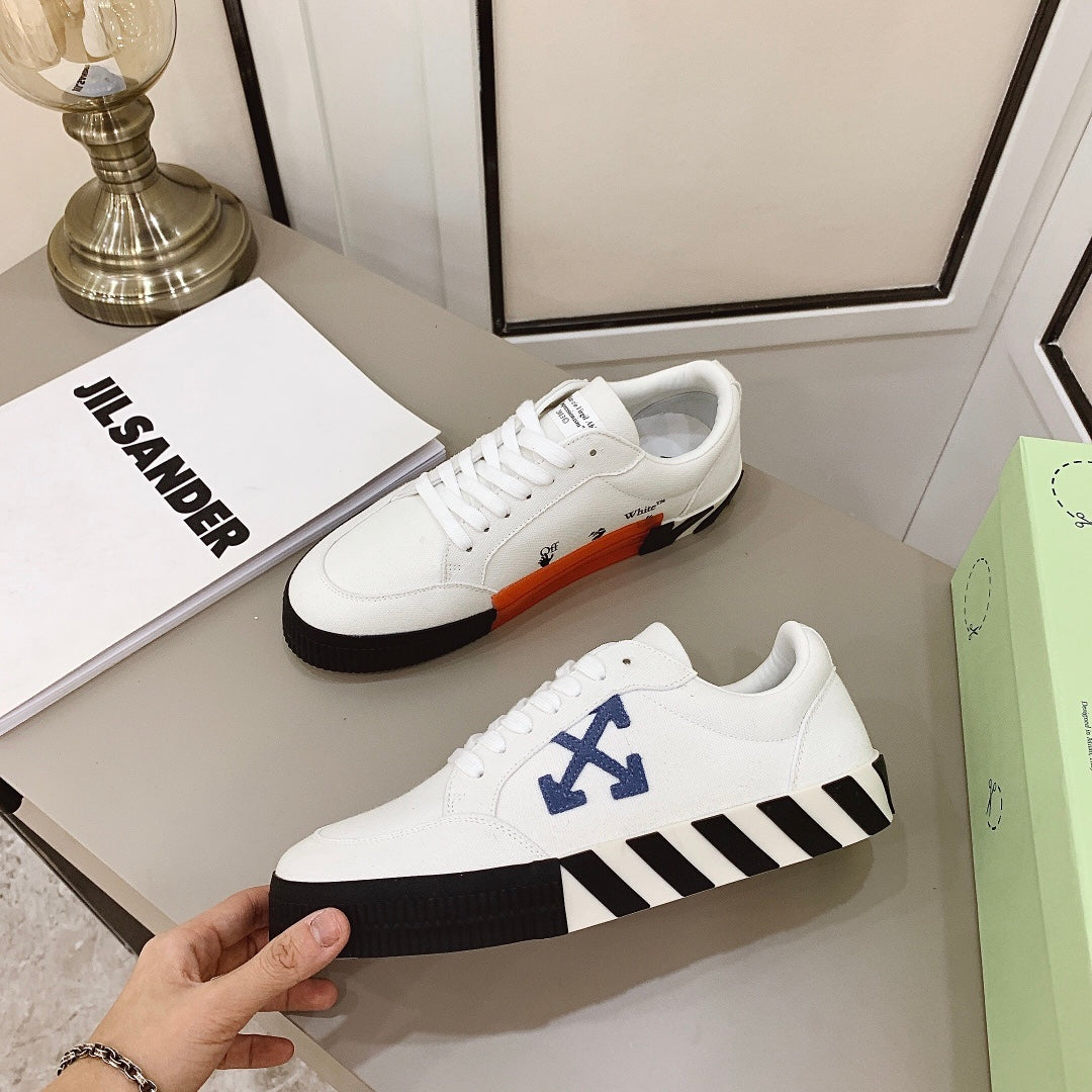 Off-White Vulcanized White Low Top Sneakers canvas