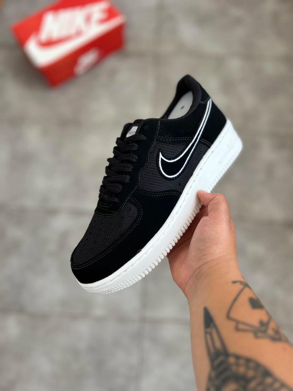 Nike Air Force 1 - Black Tecido