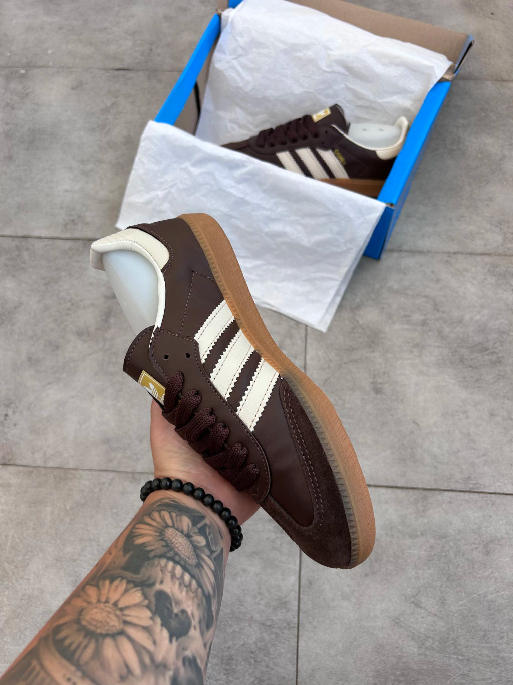 Adidas Samba - Couro Marrom