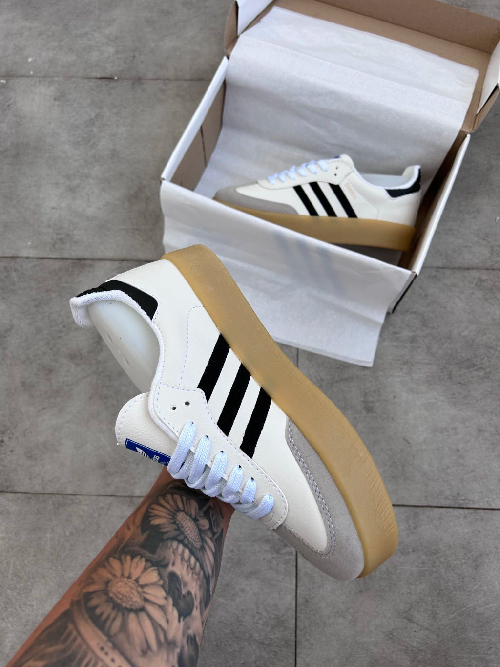 Adidas Samba - Plataforma Off White