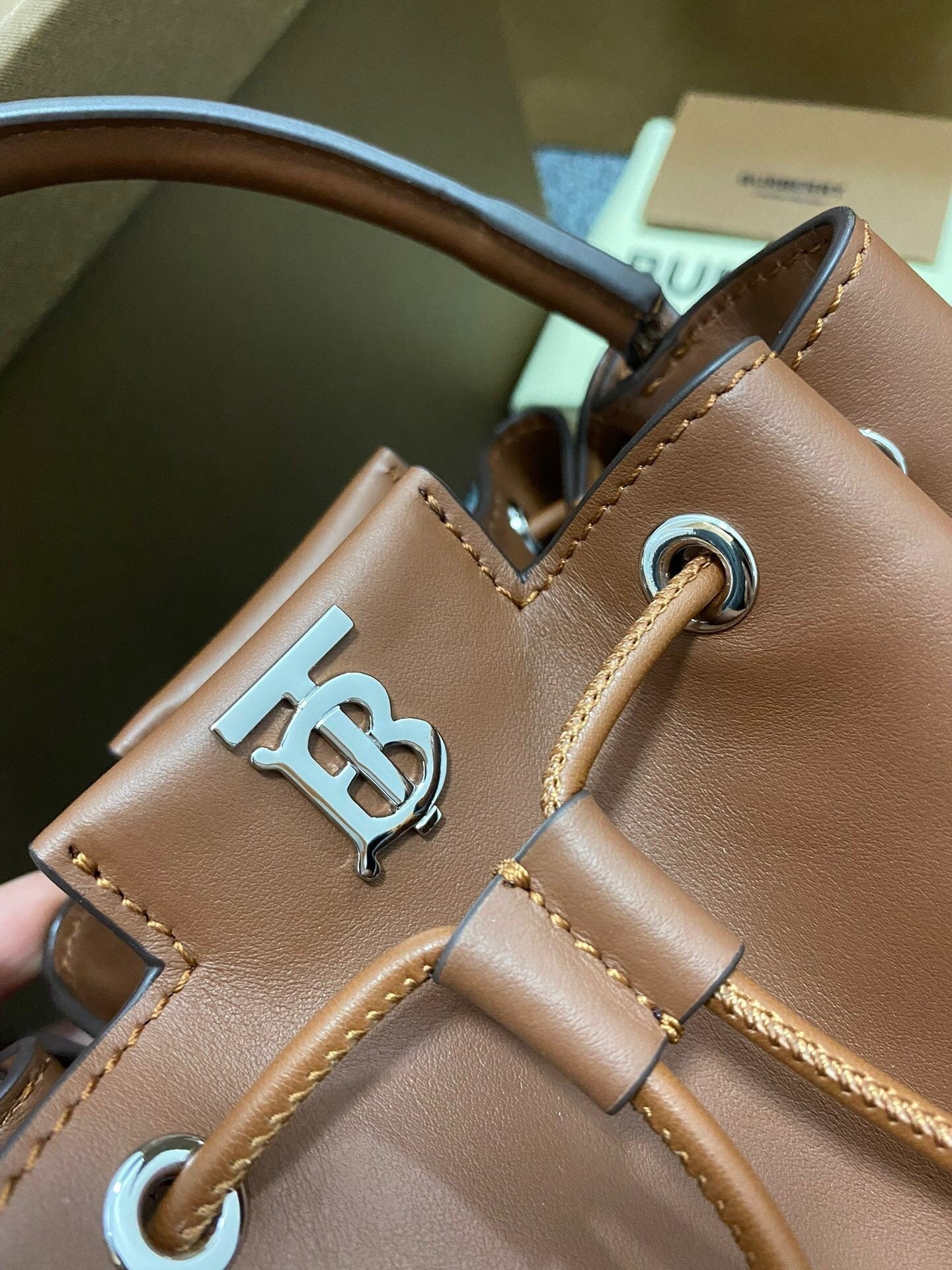 BURBERRY Monogram Motif leather Bucket Bag