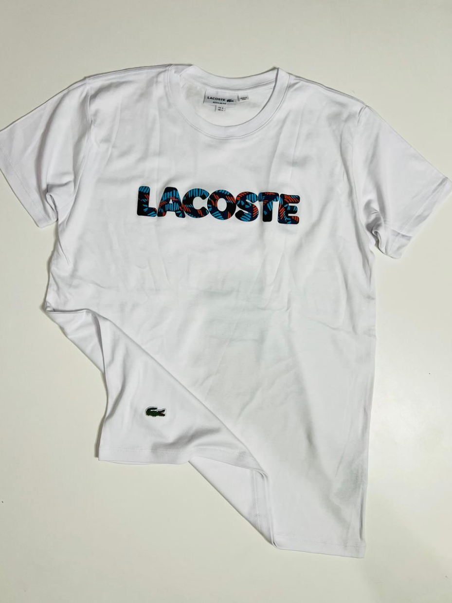 Camiseta Lacoste Regular Fit Pima - Sale Branco