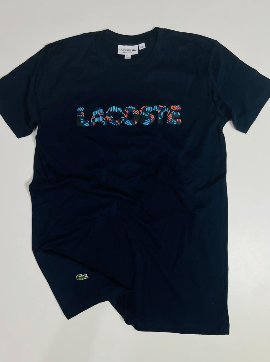 Camiseta Lacoste Regular Fit Pima - Sale Azul Marinho