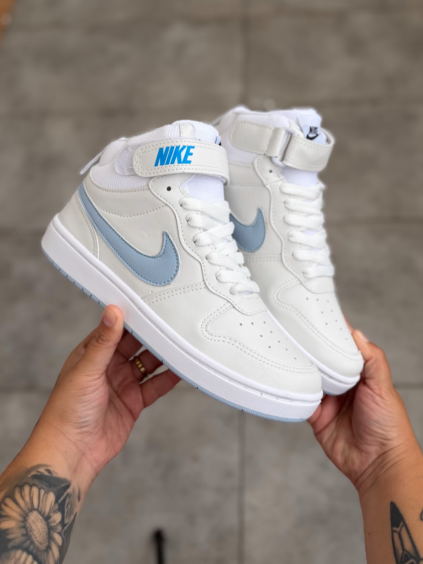 Nike Court Borough Mid - Branco com Azul