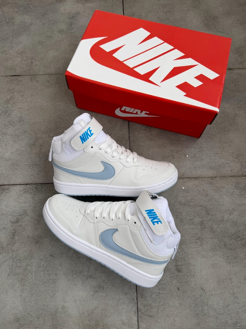 Nike Court Borough Mid - Branco com Azul