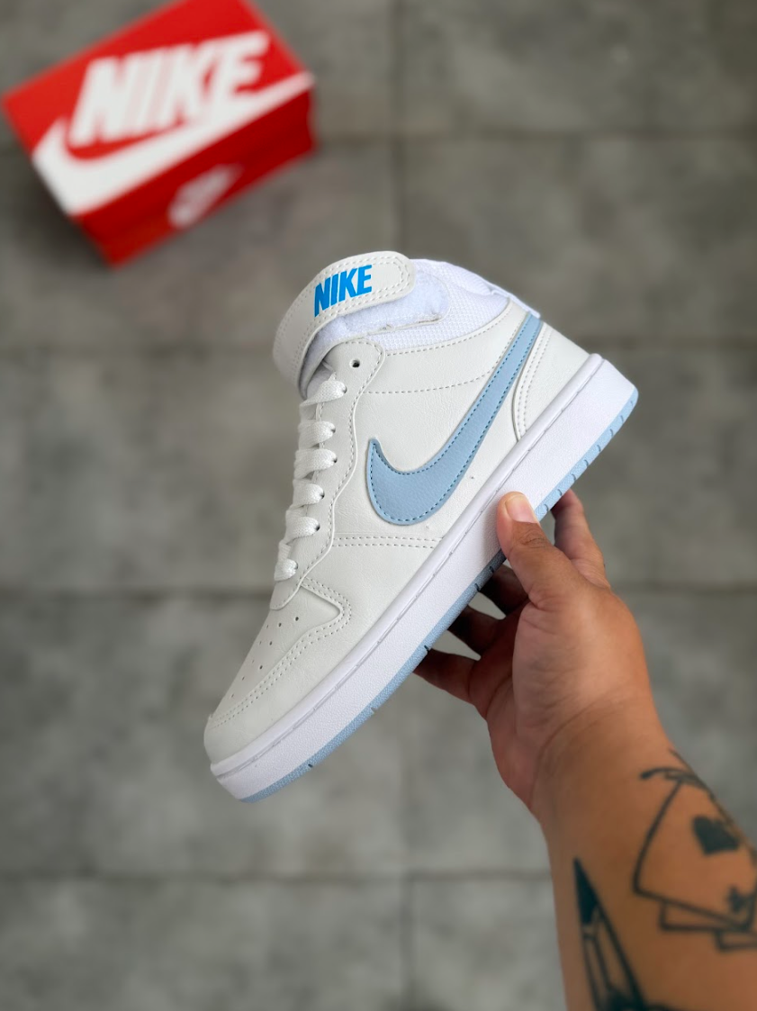 Nike Court Borough Mid - Branco com Azul
