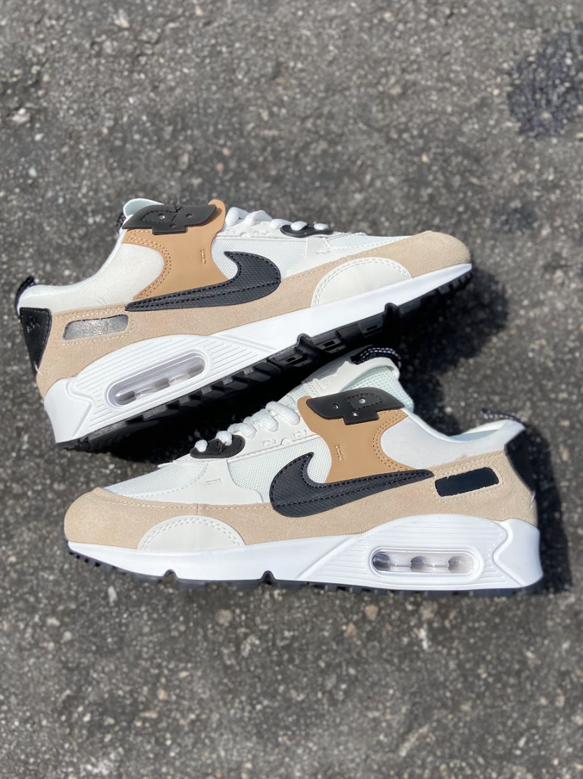 Nike Air Max 90 - Marrom, Bege e Branco