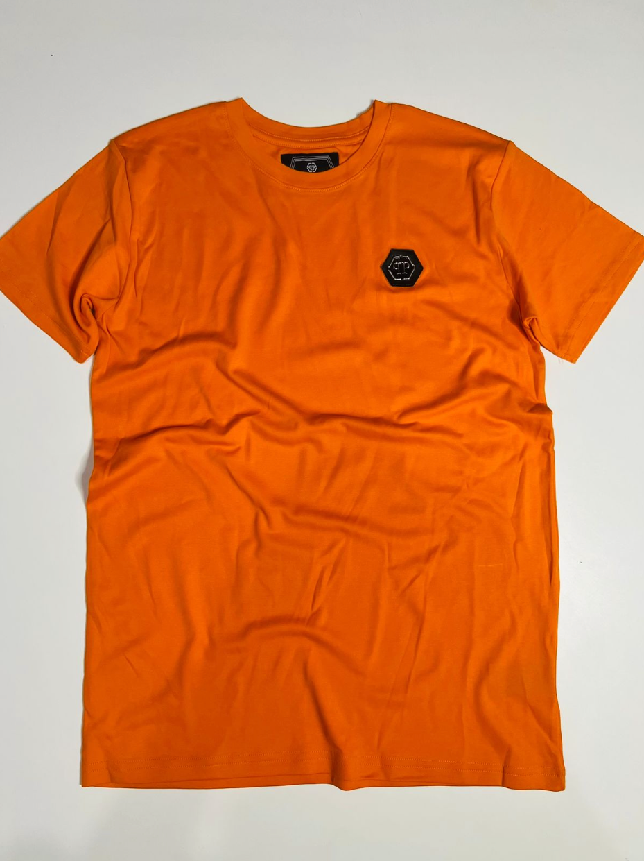 Camiseta Philipp Plein Regular Fit Pima - Laranja