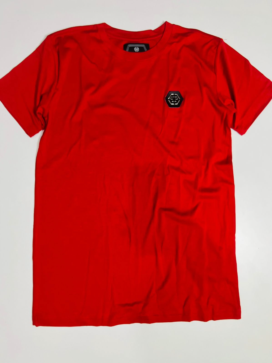 Camiseta Philipp Plein Regular Fit Pima - Vermelha