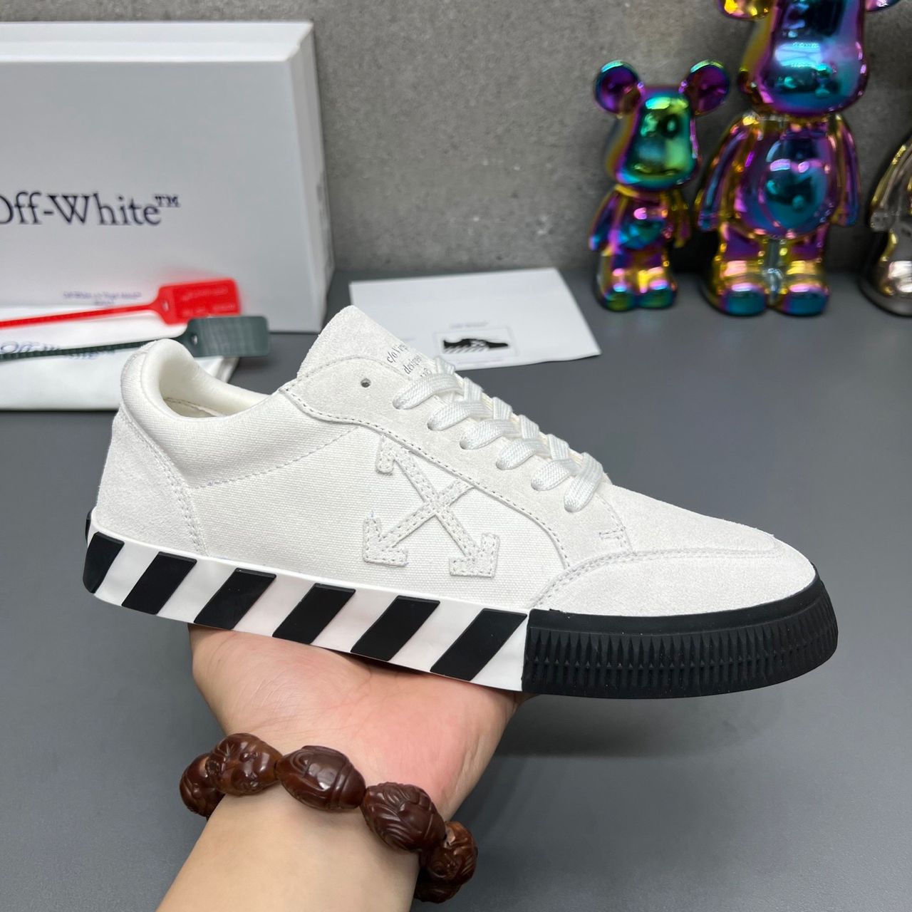 Off-White Vulcanized White Low Top Sneakers Canvas