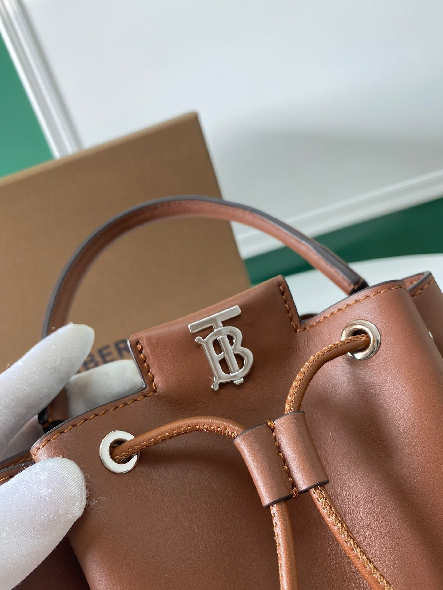 BURBERRY Monogram Motif leather Bucket Bag