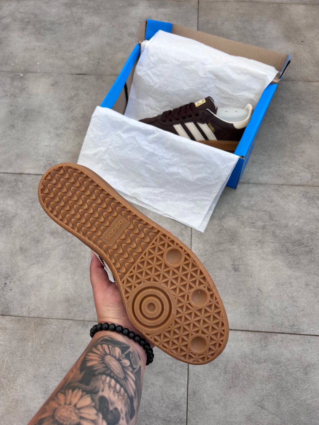 Adidas Samba - Couro Marrom