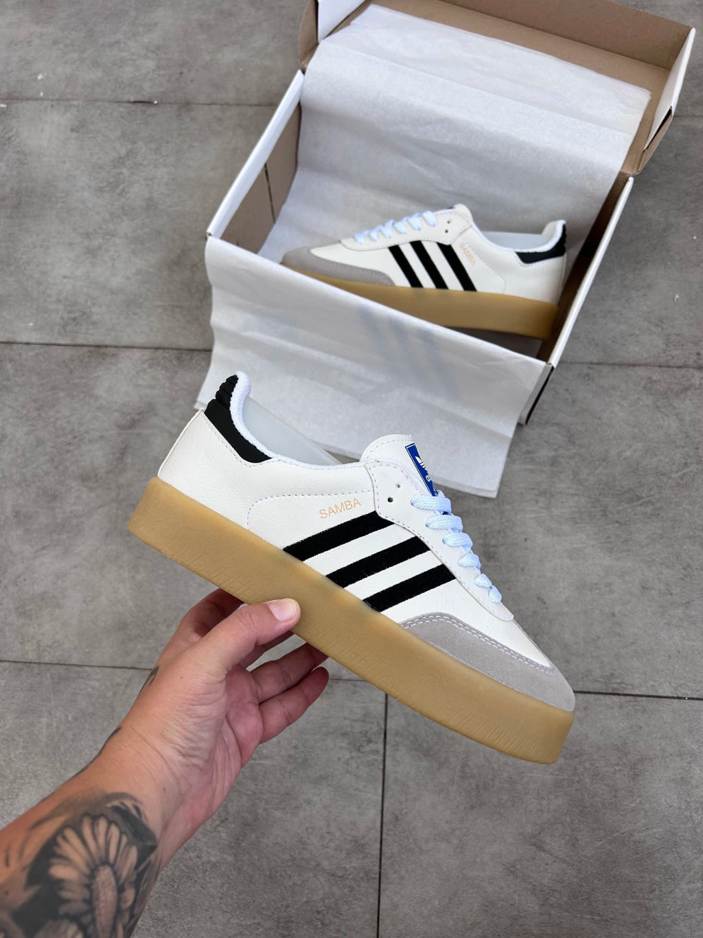 Adidas Samba - Plataforma Off White